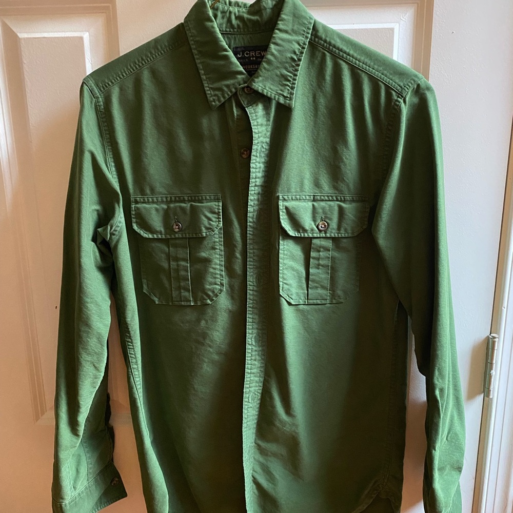 J. Crew Work Shirt Forest Green Size S